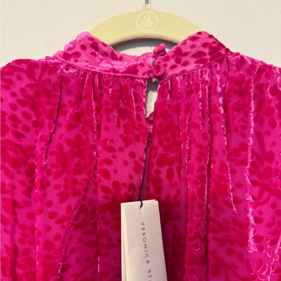 VERONICA BEARD Kendall Velvet Burnout Asymmetrical Dress - Picture 12 of 13